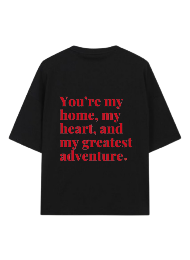 VaIentine coupIe t- shirt Black Back 34