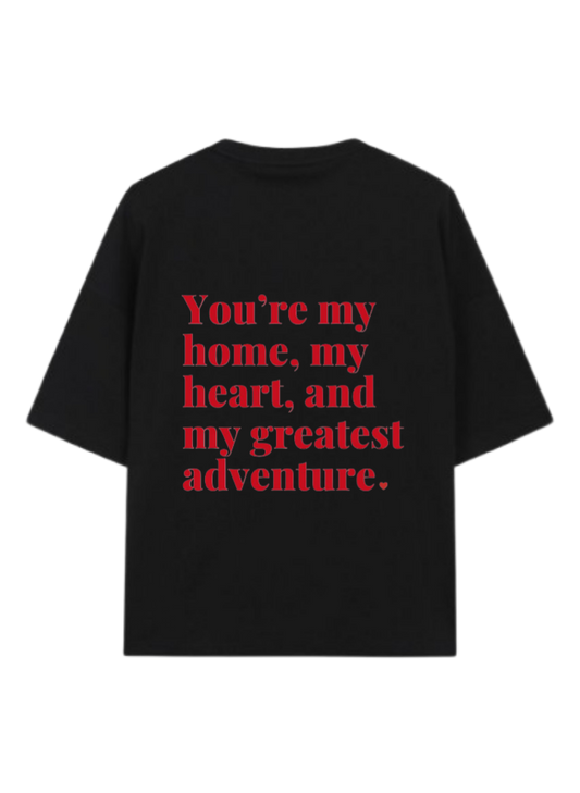 VaIentine coupIe t- shirt Black Back 1