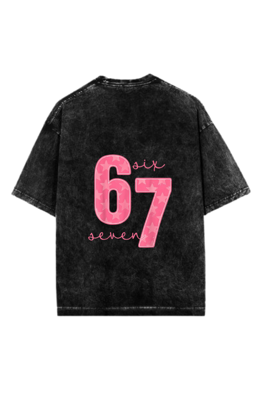 67 designs One Size t- shirt Washed Back 34