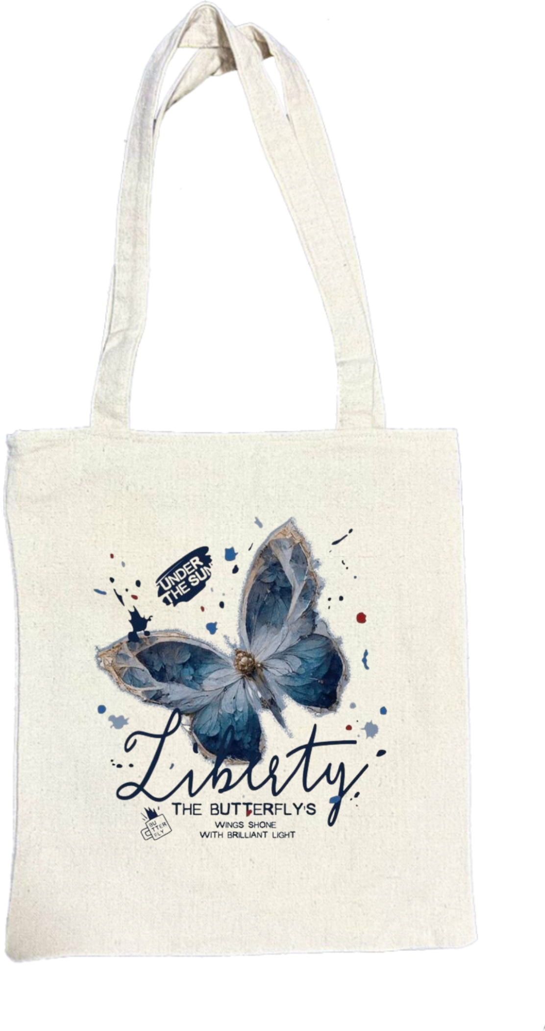 butterflies tote bag Beige 34