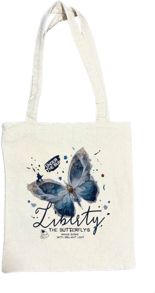 butterflies tote bag Beige 34