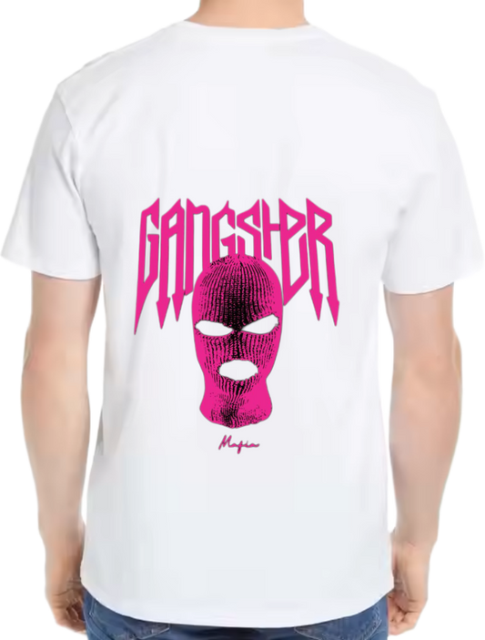 Gangster t- shirt One Size White back 34
