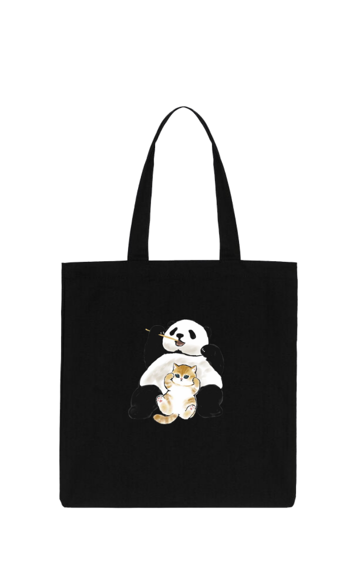 PANDA tote bag Black 34
