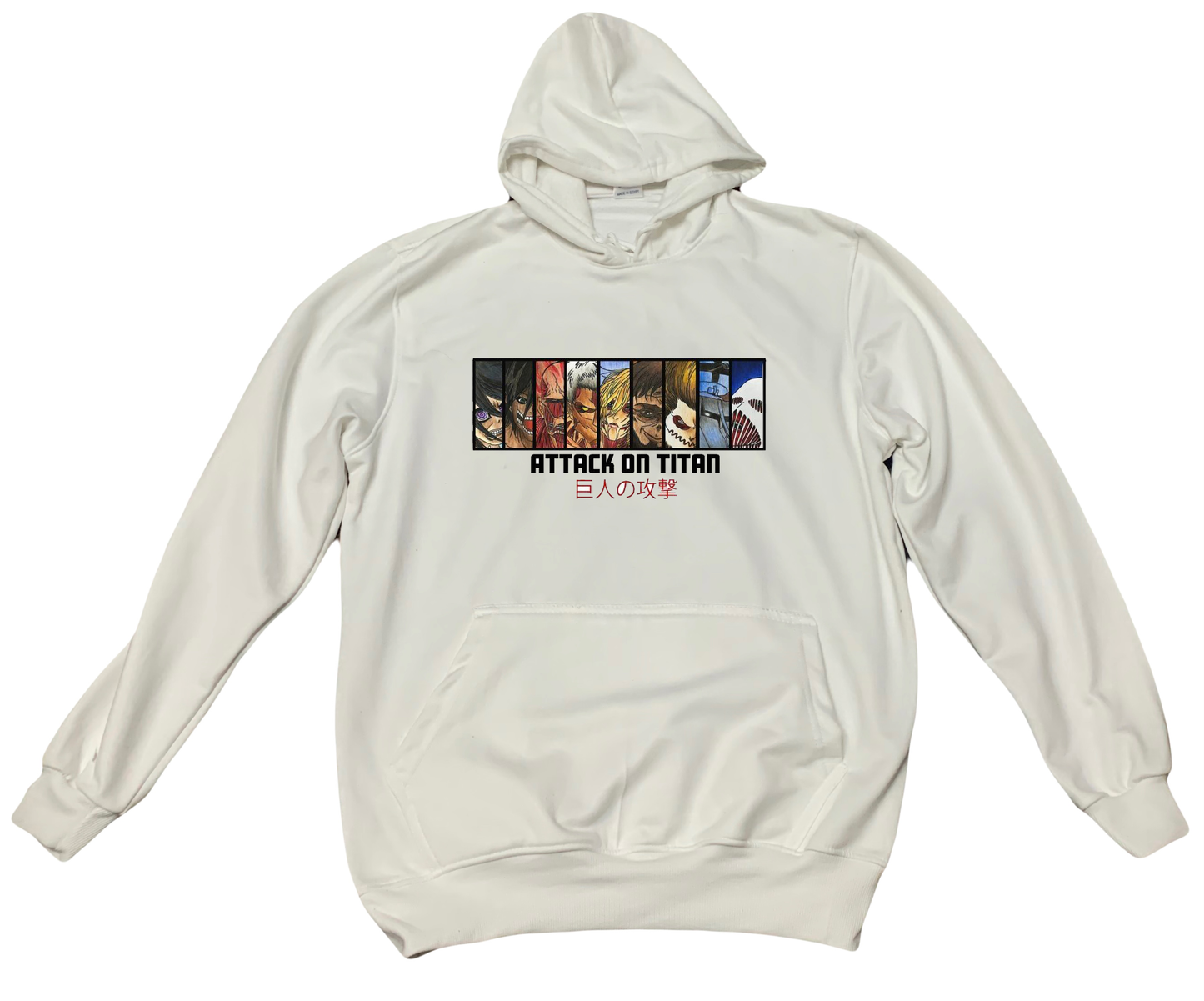 Anime Attack on titan shingeki no kyojin eren levi mikasa Aot White Oversize HOODIE 34
