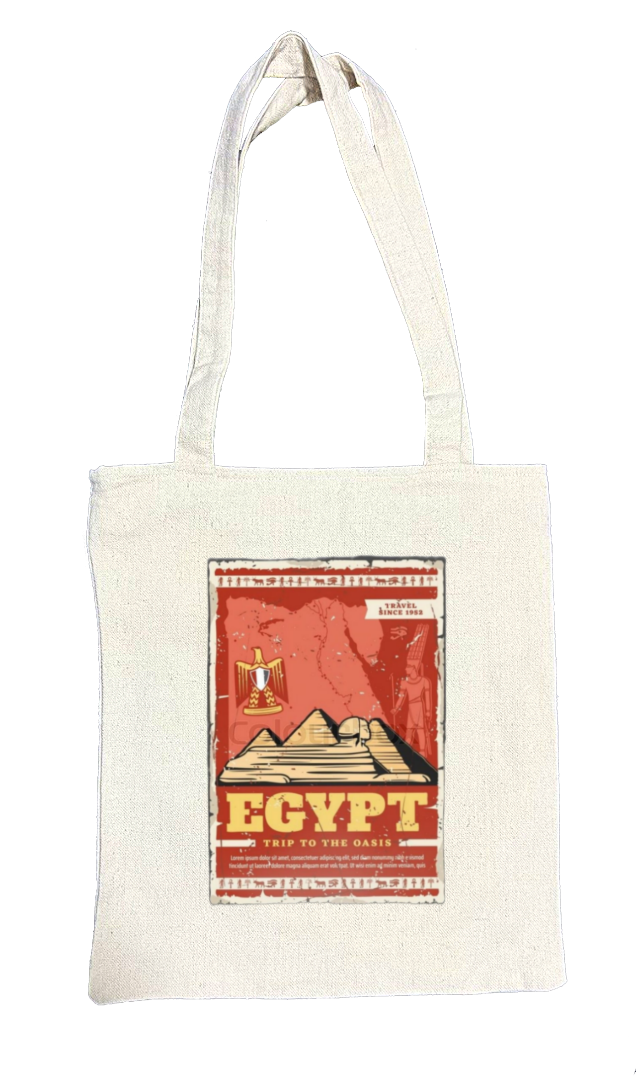 Egypt tote bag beige 34