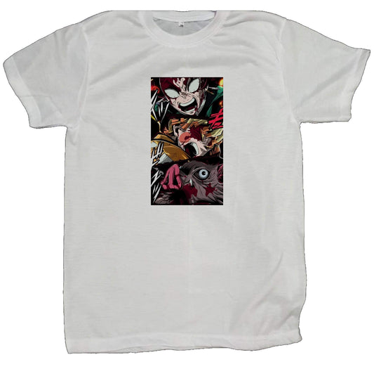 Anime Demon slayer nezuko tanjiro t- shirt fit White 34