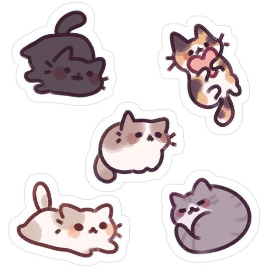Aesthetic Cute Stickers Pack - Waterproof Vinyl Cartoon Decals for Water Bottles, Laptops, Scrapbooking, Kawaii Stationery Supplies sticker journal sticker