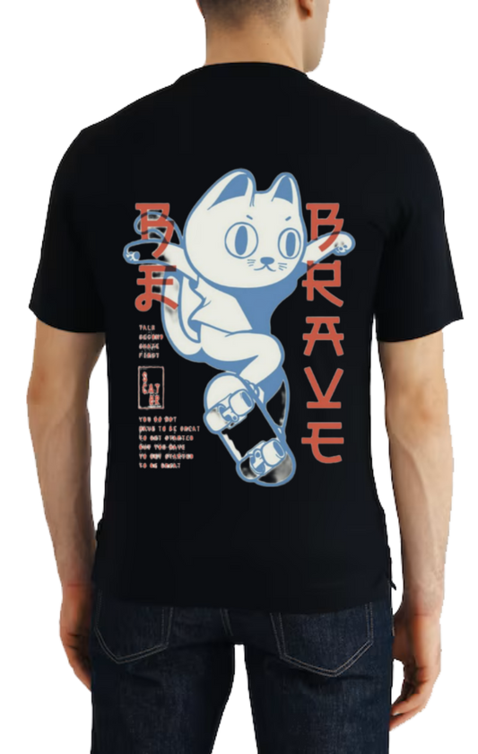 Be Brave t- shirt One Size Black back 35