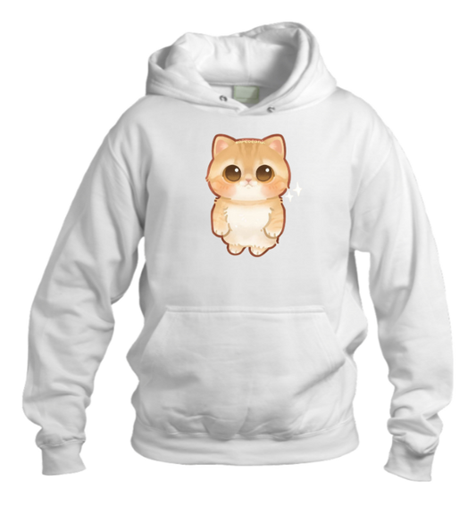 cat Oversize Hoodie White 35