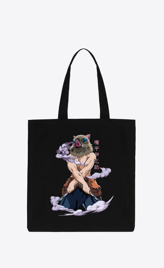 Anime Demon slayer nezuko tanjiro tote bag Black 36