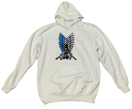 Anime Attack on titan shingeki no kyojin eren levi mikasa Aot White Oversize HOODIE 35