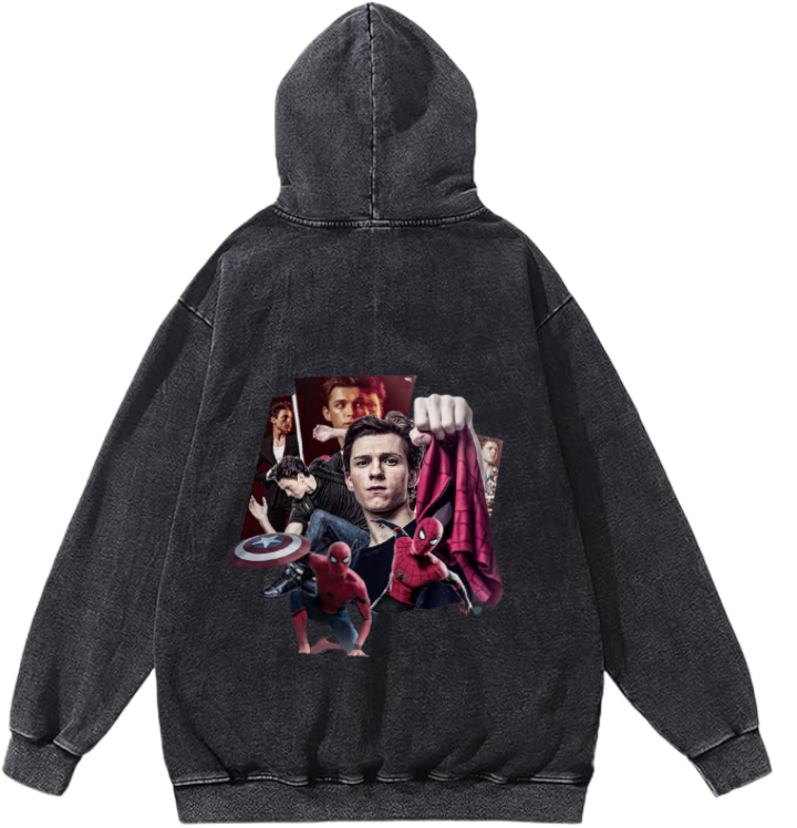 Spiderman One Size hoodie Washed Back 35