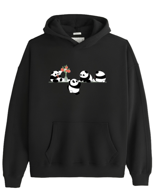 PANDA Oversize Hoodie Black 35