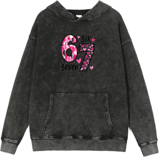 67 designs Oversize Hoodie Washed 35