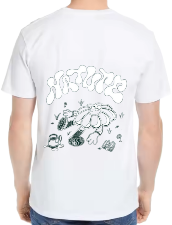 Nature t- shirt One Size White back 35