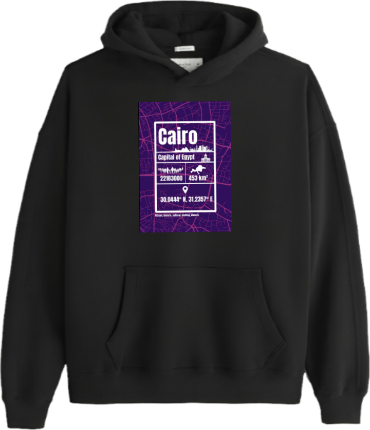 Egypt Over Size hoodie Black 35