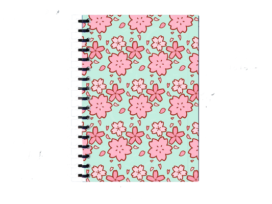 Notebook Cherry blossom and hearts 35