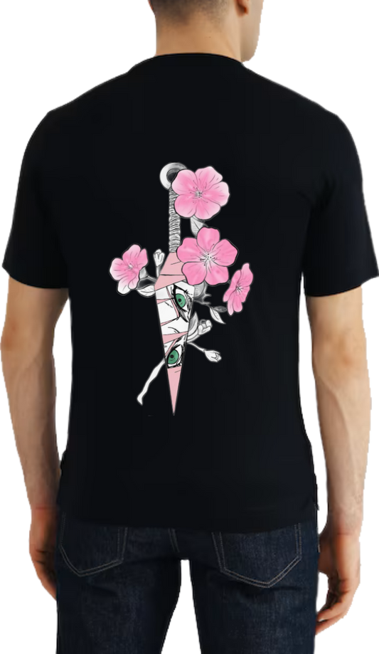 Sakura t- shirt One Size Black back 35