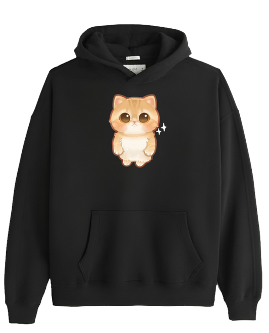 cat Oversize Hoodie Black 35