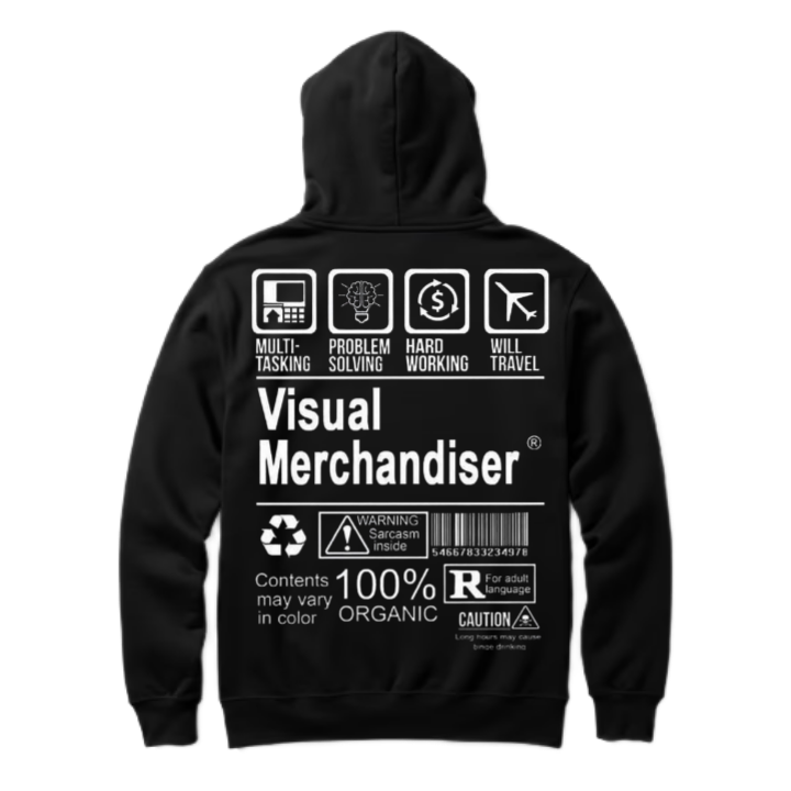 Visual Merchandiser Back text oversize hoodie back 35