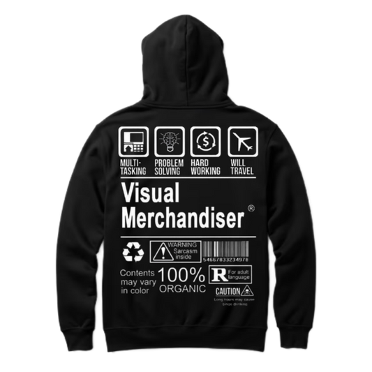 Visual Merchandiser Back text oversize hoodie back 35