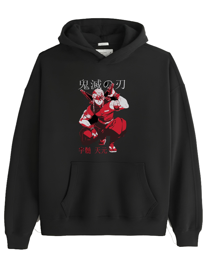 Anime Demon slayer nezuko tanjiro Oversize Hoodie Black 88