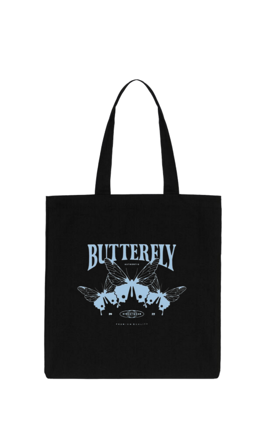 butterflies tote bag Black 35