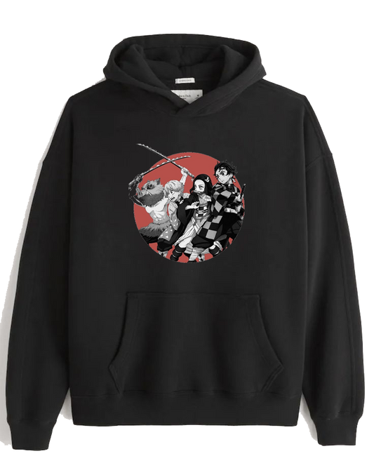 Anime Demon slayer nezuko tanjiro Oversize Hoodie Black 35