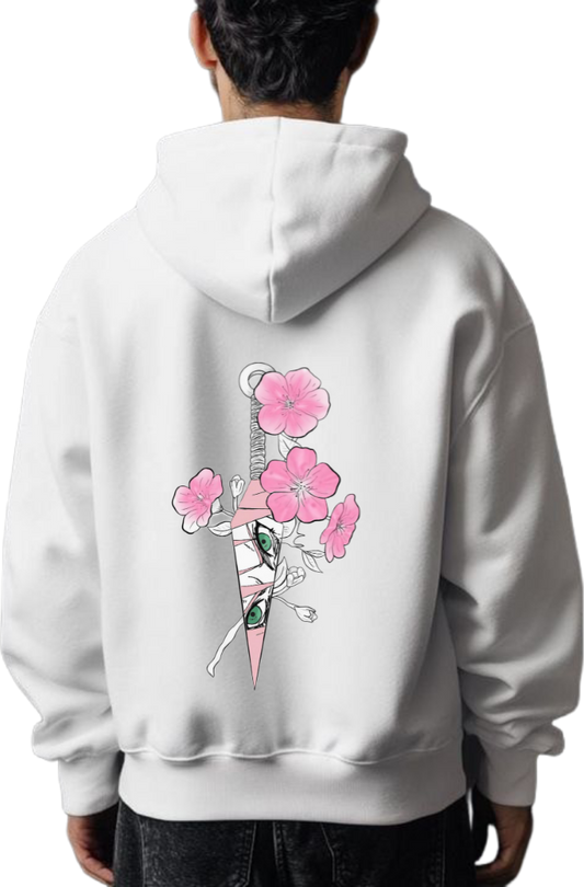 Sakura One Size hoodie White Back 35