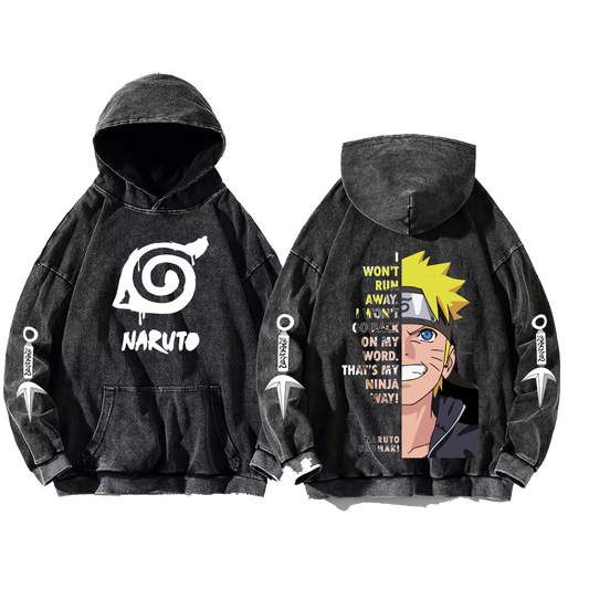Naruto Shippuden One Size hoodie Washed Back 35