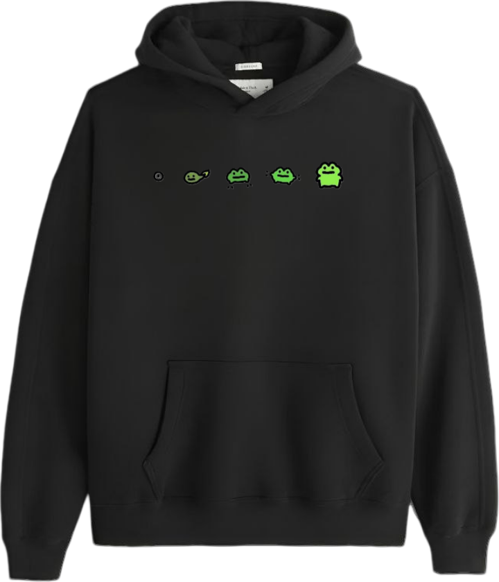 Frog Oversize Hoodie Black 35