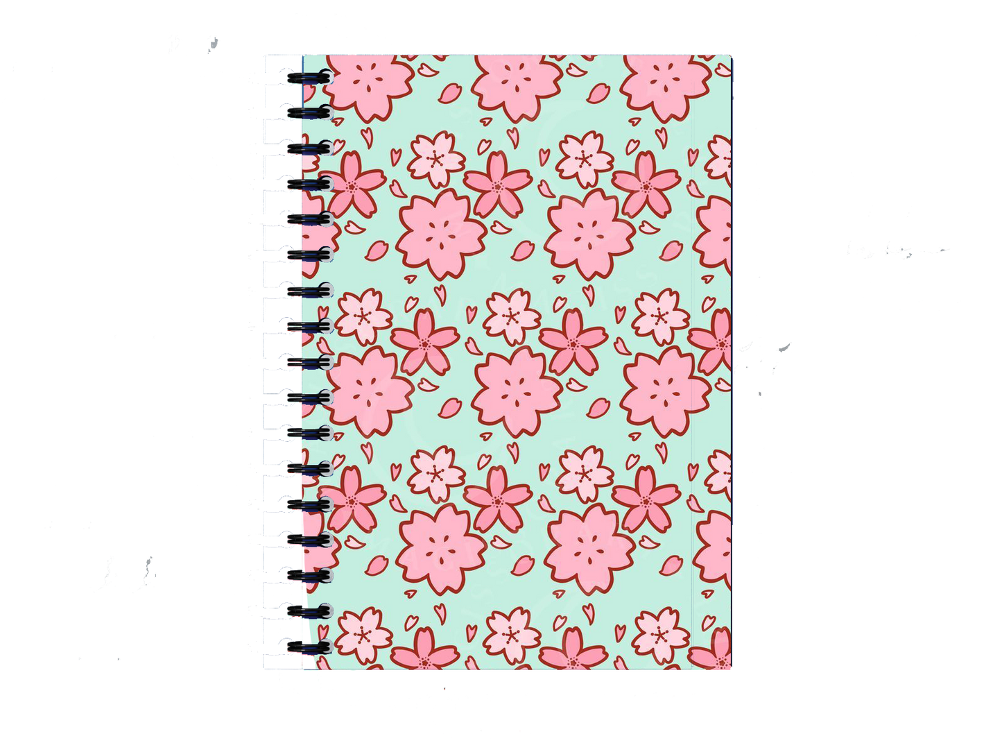 Cherry Blossom Blue Wallpaper Notebook A5 35
