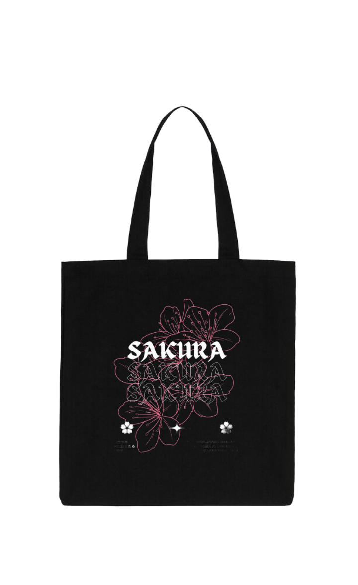 SAKURA tote bag Black 35