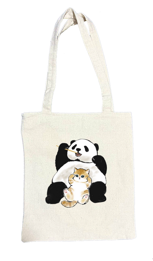 PANDA tote bag beige 35