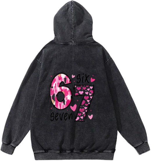 67 designs Oversize Hoodie Washed Back 35
