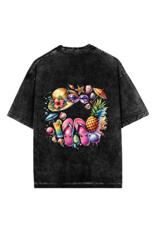 Summer Vibes One Size t- shirt Washed Back 35