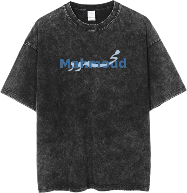 names t- shirt One Size Washed Mahmoud 35