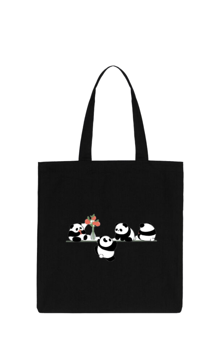 PANDA tote bag Black 35