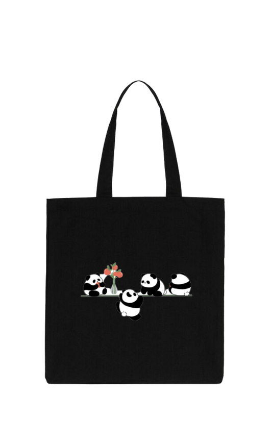 PANDA tote bag Black 35