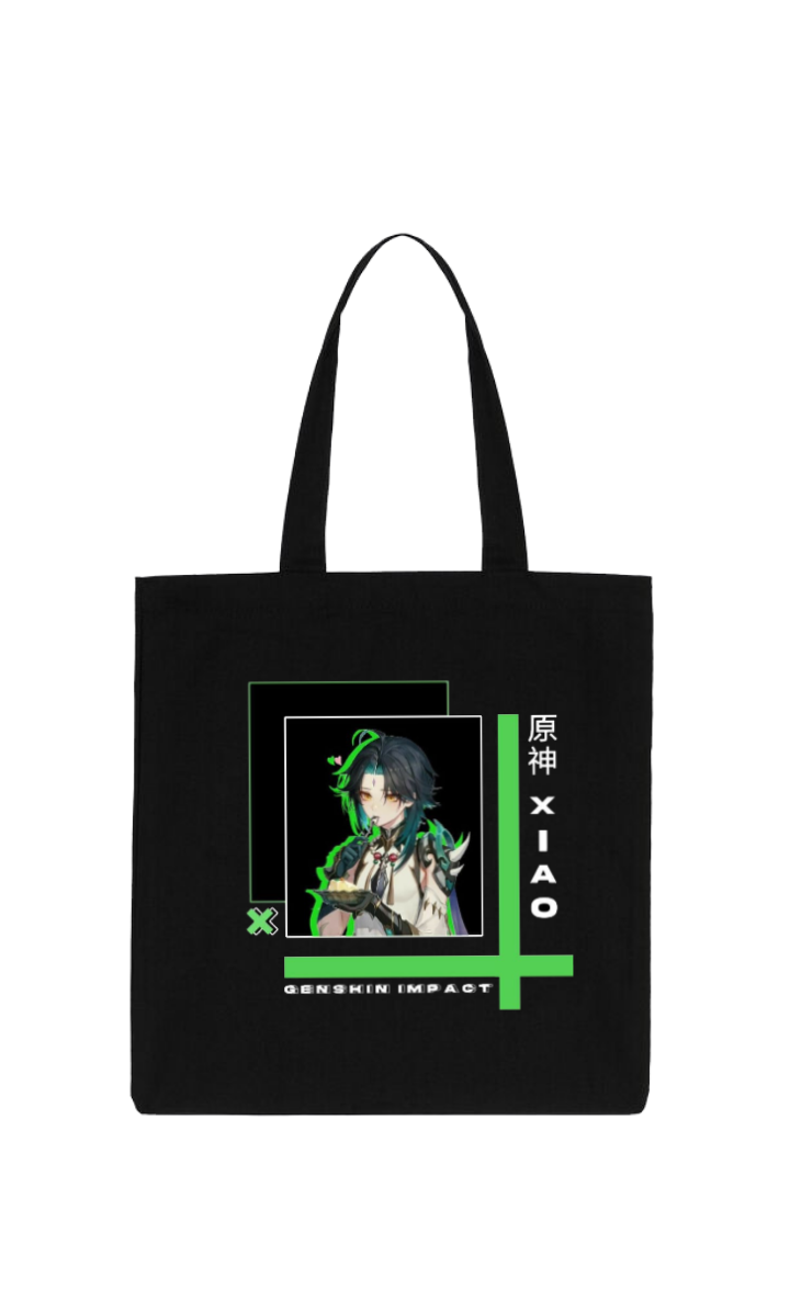 Genshin Impact Xiao tote bag Black 35