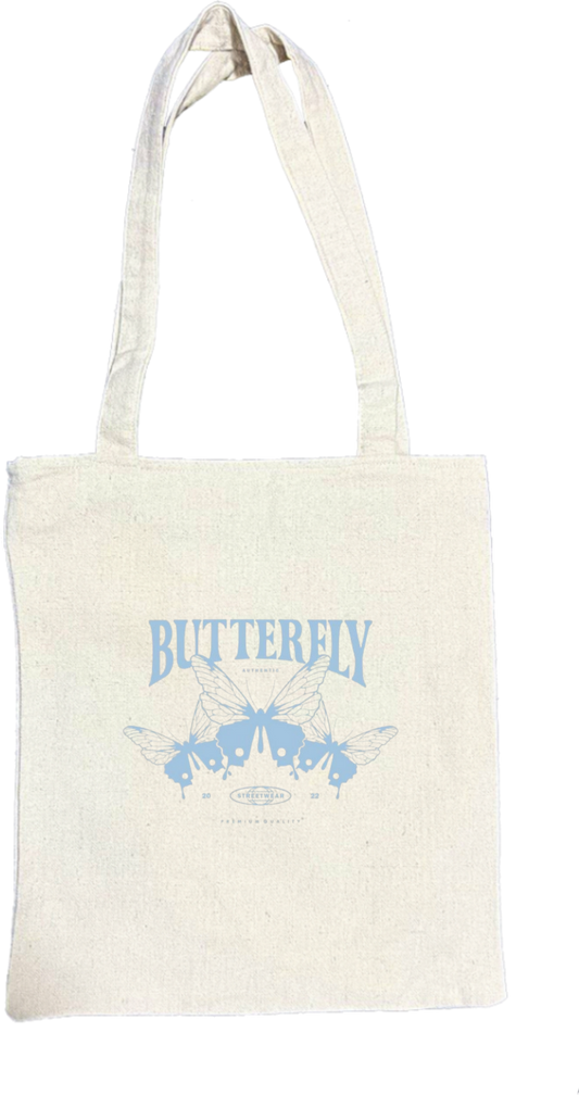 butterflies tote bag Beige 35