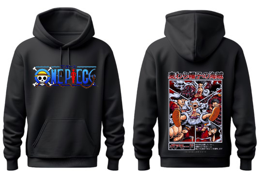 one piece One Size hoodie Black Back 35