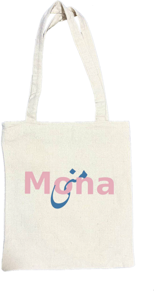 names tote bag beige Mona 35
