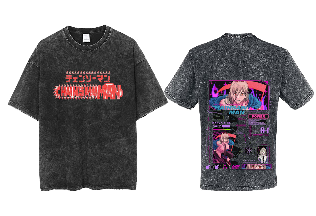 Chainsaw Man t- shirt One Size Washed Back 33