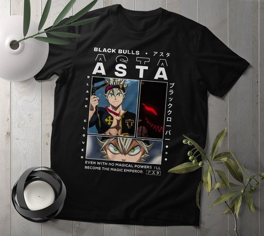 Black Clover T-Shirt, Oversized Black