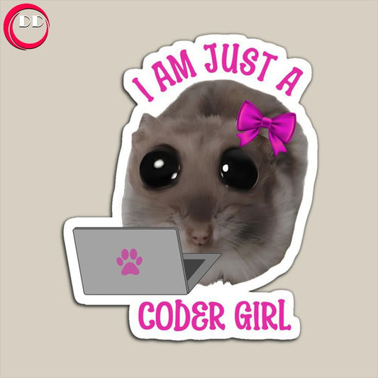 Sticker I AM JUST A CODER GIRL 36