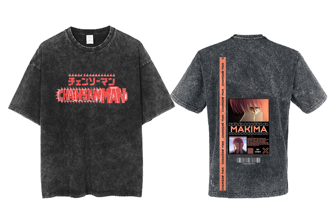 Chainsaw Man t- shirt One Size Washed Back 34