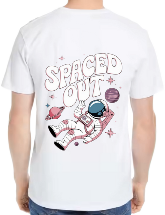 SPACED OUT t- shirt One Size White back 36