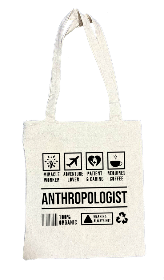 ANTHROPOLOGIST Back text tote bag beige 36