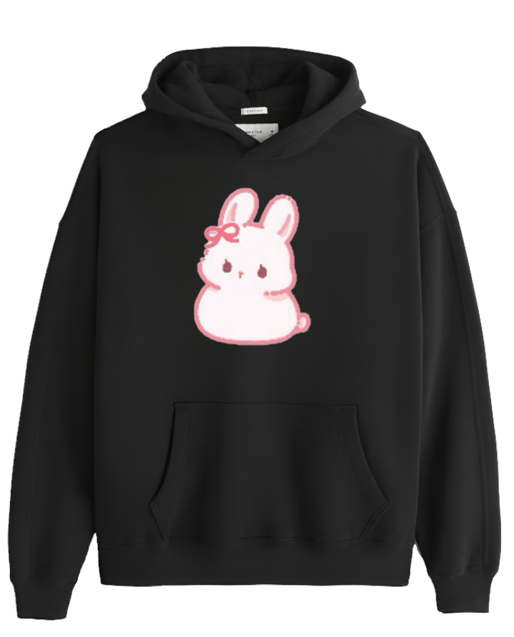 bunny Oversize Hoodie Black 36